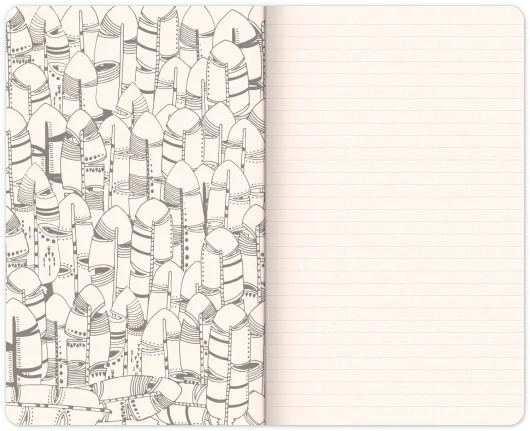 Notes s vymaľovánkami, linajkovaný, 13 × 21 cm
