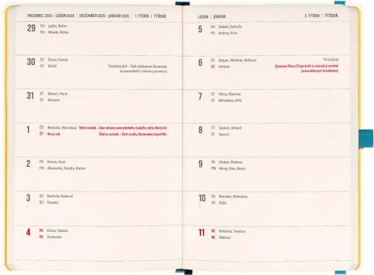Planbook diár/notes Herbár 2026, 13 x 21 cm