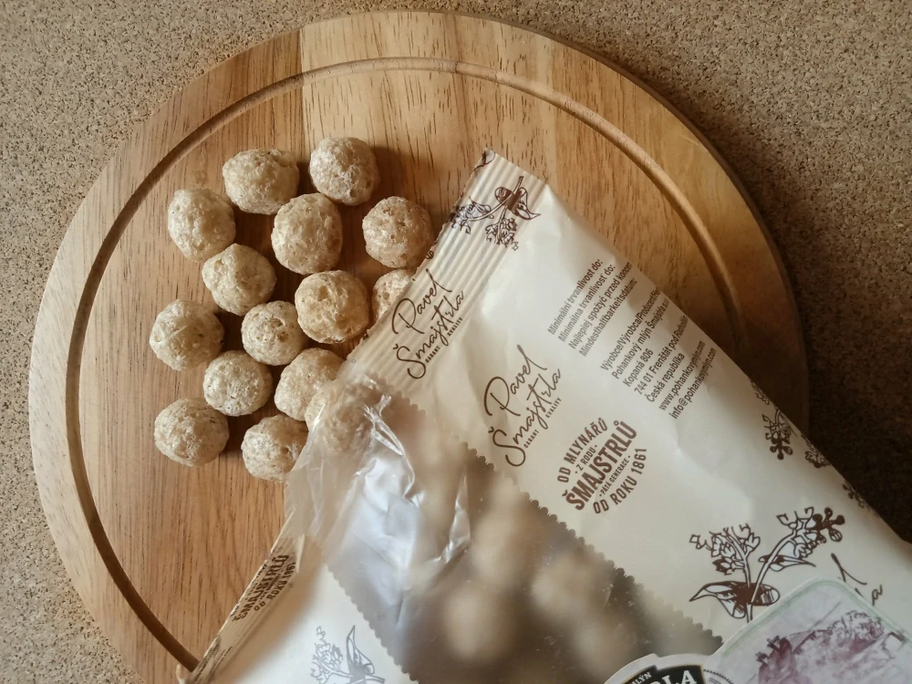 Pohánkové chrumky v bielej čokoláde s príchuťou karamelu 80g