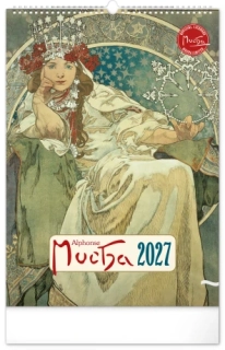 Nástenný kalendár Alfons Mucha 2027, 33 x 46 cm