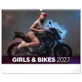 Nástenný kalendár Girls & Bikes 2027, 48 x 33 cm